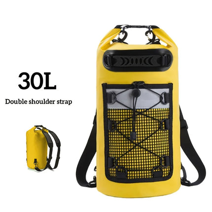 PVC Swimming Backpack Dry Bag for Women Men 10L 20L Waterproof Shoulder Kayak Trekking Drifting Rafting Surfing Boat Bag