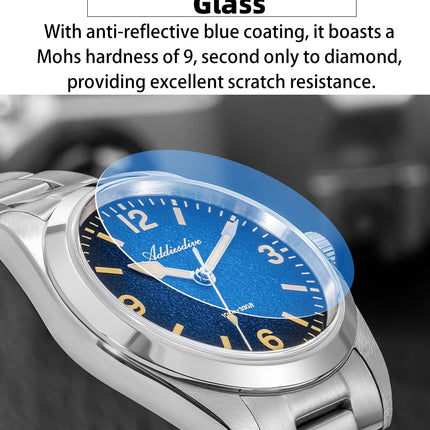 ADDIESDIVE Watches Men New 36mm Sapphire Quartz Wristwatch Japan 2035 Movement AR Coating BGW9 Luminous 100m Waterproof AD2544