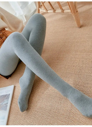 Women's Fall Winter Ribbed Vertical Stripe Thermal Leggings Fleece Thickened  Street Ready Seamless High Waist Thermal Pants PlatiNum