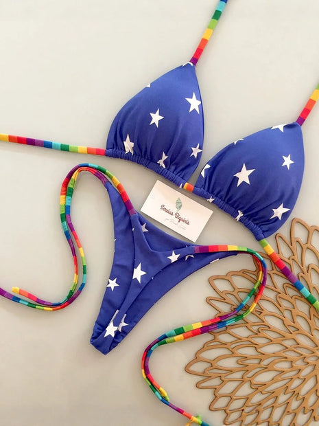 Micro Bikini 2026 Sexy da Donna, Costume da Bagno Push-Up, Set Bikini a Stringhe, Biquini, Abbigliamento da Spiaggia Femminile
