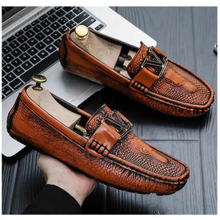 Nuove Scarpe Casual da Uomo Slip-On con Suola Morbida 2026, Stile Britannico Versatile e di Tendenza, Mocassini Comodi e Abbinabili a Tutto
