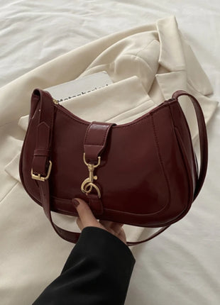 Elegante Borsa a Tracolla da Donna - Borsetta Quadrata Retrò con Chiusura a Zip, in Resistente Materiale PU