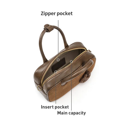 LA FESTIN Original Brand 2025 New Handbag Women Fashion Designer Shoulder Crossbody Bag lady Leather Bag Classic Retro Bag