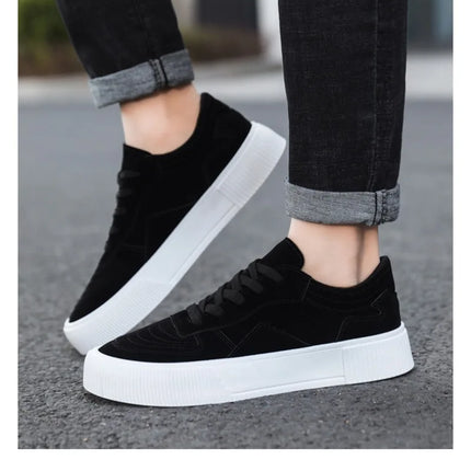 Men's Vulcanized Shoes Fashion Casual Sneakers Lace Up Platform Shoe High Quality Suede Casual Shoes for Men Sneakers Man Shoes