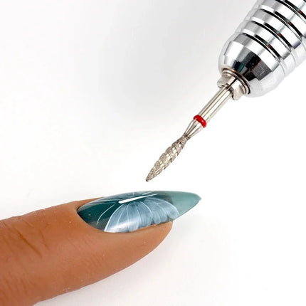 10Pcs Tornado Flame Diamond Nail Drill Bit Fine&Medium Grit Size Manicure Cutters Rotary Burr Drill Accessories Spiral Nail Tool2028 Nail Tools