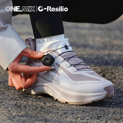 ONEMIX Sneakers da corsa per esterni Scarpe da trail elastiche da uomo Sneakers da donna leggere e traspiranti Coppia scarpe casual impermeabili PlatiNum