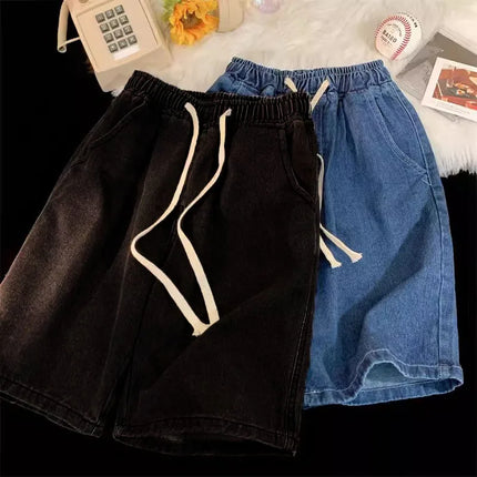 2025 Nuovi pantaloncini estivi Jeans da uomo Pantaloni in denim Stretch Blu scuro Fashion Design Jeans da uomo Slim Dritto Jeans corti maschili Hombre