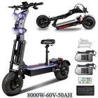 Scooter elettrico pieghevole 2025 10000W Doppi motori Forte potenza 72V/40AH Velocità massima 100KM/H portata massima 130KM Velocità veloce EU