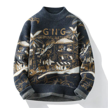Men Knitted Sweater Stripe Pullovers Printing Round Neck Sweater Autumn/Winter Designer Quality Casual Men Clothing Jumper