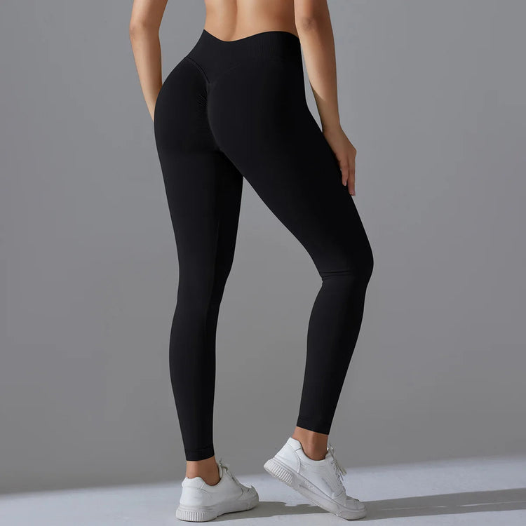 Fitness Sports Leggings Women's High Waist Seamless Yoga Legging Scrunch Butt Breathable Push Up Sports Pants Women Gym Tights PlatiNum