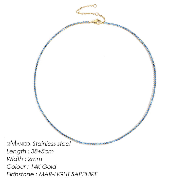 eManco Fashion Crystal High Quality Stainless Steel Gold Plated Necklace Ladies Charming Accessories Gifts Wholesale PlatiNum