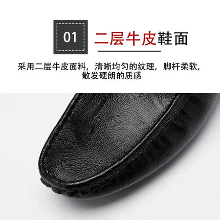 Nuovi mocassini casual Mocassini di marca con suola morbida da uomo Scarpe primaverili in pelle Comode scarpe casual da passeggio per esterni con fondo piatto