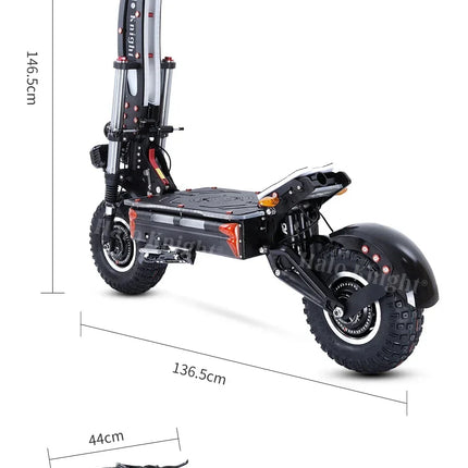 Halo Knight T107Max Scooter elettrico per adulti 14 pollici Off road Pneumatici E-Scooter per uomo 4000W 72V 50 AH Pieghevole City EScooter