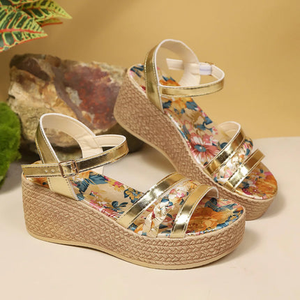 Women's Wedge Sandals 2026 New Summer Collection High-Quality Designer Shoes Casual Outdoor Platform Sandals for Women