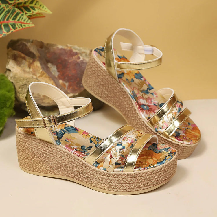 Sandali con Zeppa da Donna 2026 Nuova Collezione Estiva Scarpe Firmate di Alta Qualità Sandali con Plateau Casual da Esterno per Donna