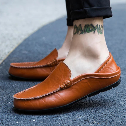 Scarpe da Uomo Casual in Pelle, Mocassini di Design, Slip-on, Scarpe da Barca di Alta Qualità, Chaussure Homme