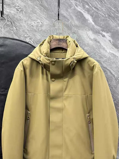 Piumino con cappuccio italiano LP 25aw 90 in piuma d'anatra bianca