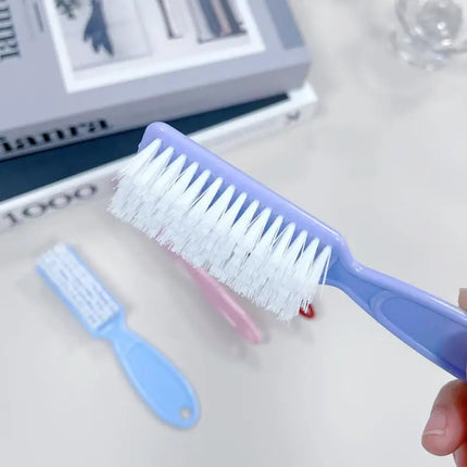 Cleaning Nail Brushes Transparent Long Handle Soft Remove Dust Nail Brushes Multifunctional Five Color Manicure Pedicure Tools