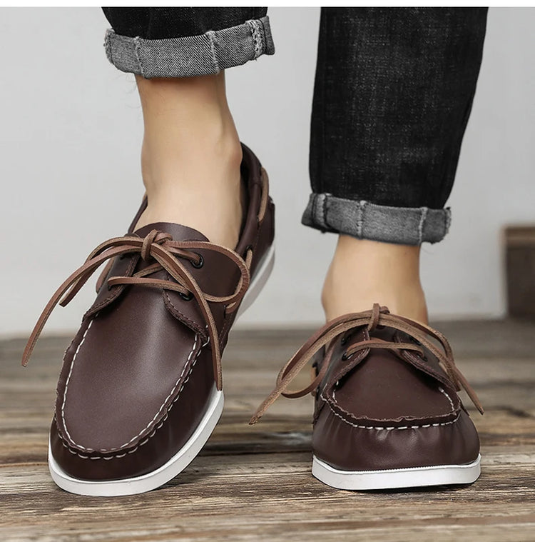 Moda uomo scarpe da barca scarpe da ponte Casual in pelle 2023 mocassini primavera autunno Designer di marca di lusso antiscivolo vendita calda