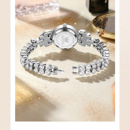 OLEVS 5887 Orologi da donna Elegante orologio al quarzo originale Orologi luminosi impermeabili per regalo donna Cinturino con diamanti Reloj Mujer platinumshop