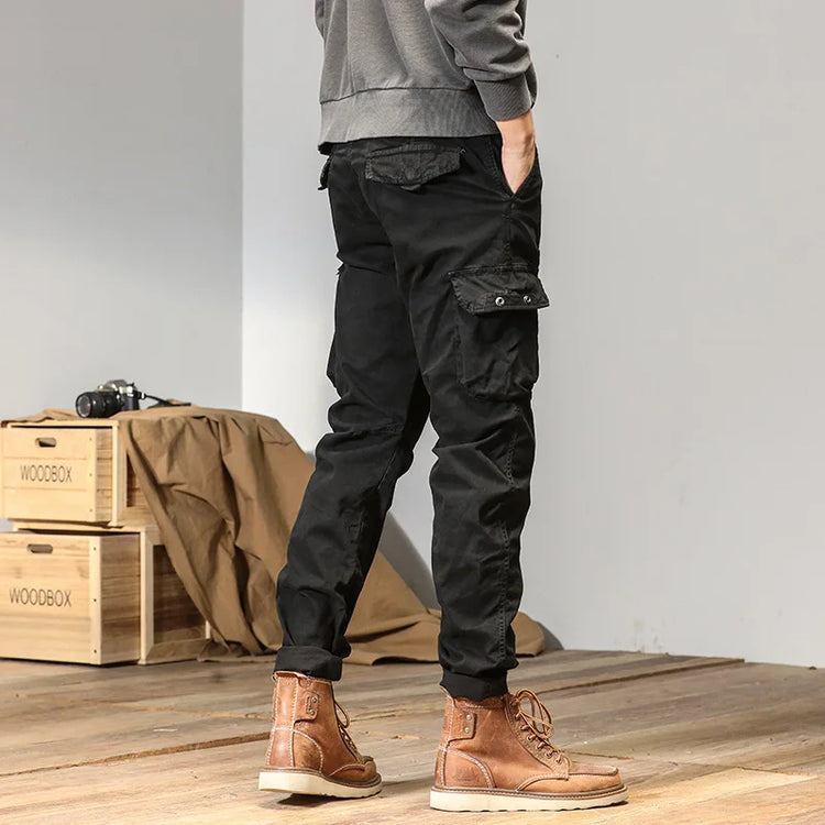 CAAYU American Casual Men'S Work Pants Hip-Hop Fashion Casual Versatile Multi Pocket Design Work Pants Long Pants Men'S Long Pan