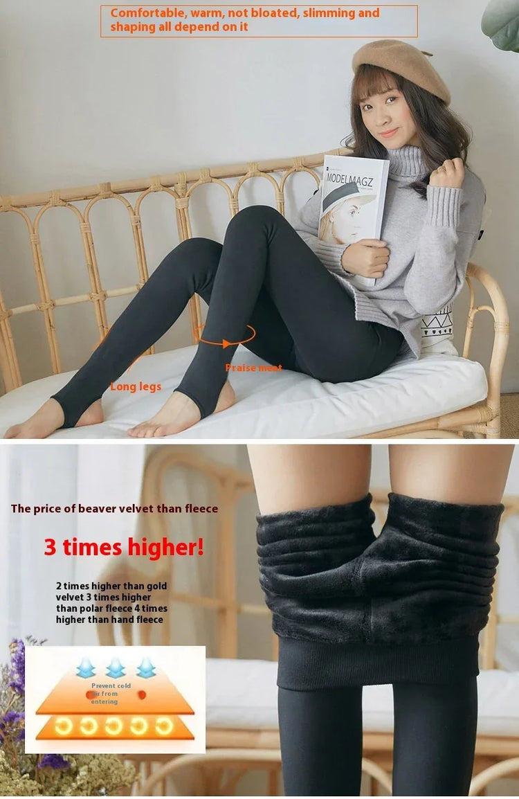 Leggings termici da donna Panty in pile Collant da donna Calze Collant Donna Inverno Falso Traslucido Caldo Collant sexy Inverno