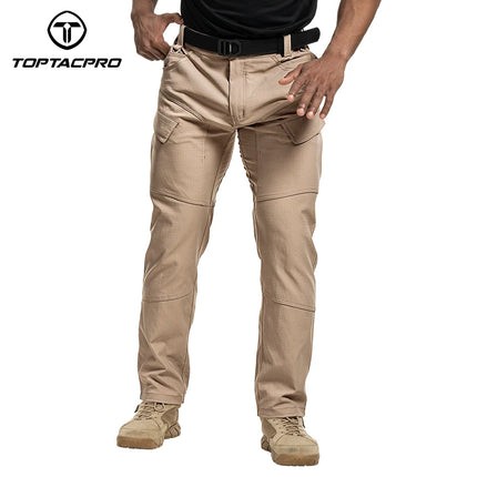 TOPTACPRO Men's Flex Ripstop Water-Resistant Lightweight Stretch Cargo Trousers for EDC Outdoor Work Hiking 8201