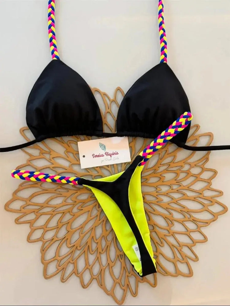Micro Bikini 2026 Costume da bagno donna Nuovo costume da bagno sexy Halter Bikini Set brasiliano Biquini Perizoma femminile Beachwear Party Wear platinumshop