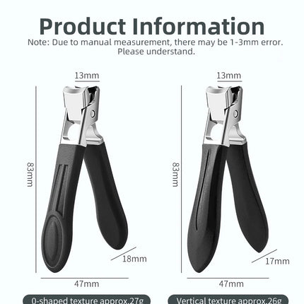 1pcs Clipper For Thick Nails Heavy-Duty Large Jaw Opening Manicure Tools Unisex For Fingernails Toenails Senior Citizen Friendly