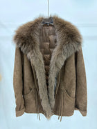 2026 Autumn Winter Women's White Goose Down Coats Natural Real Fox Fur Collar Jacket Outwear Luxury Female Jacket