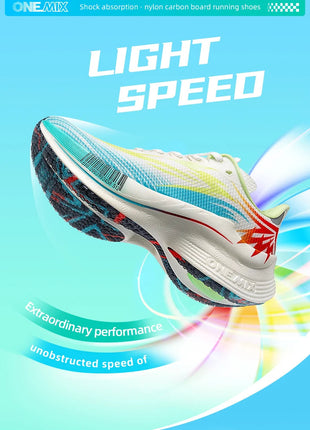 ONEMIX 2026 Nuove Scarpe da Corsa e Allenamento per Uomo, Suola Intera in Nylon, Scarpe Sportive Traspiranti Estive per Donna PlatiNum