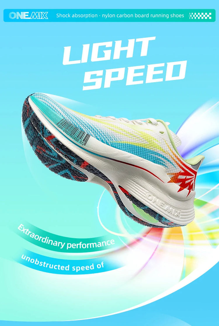 ONEMIX 2026 Nuove Scarpe da Corsa e Allenamento per Uomo, Suola Intera in Nylon, Scarpe Sportive Traspiranti Estive per Donna PlatiNum