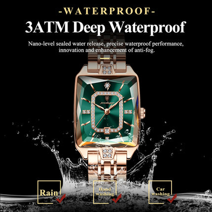 POEDAGAR Orologio da donna di lusso Impermeabile Data Orologio da polso da donna casual di alta qualità Orologio da donna elegante al quarzo in acciaio inossidabile platinumshop
