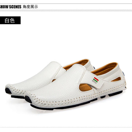 Nuovo 2023 estate scarpe in pelle traspirante uomo mocassini Casual Design di marca appartamenti da uomo fatti a mano mocassini in morbida pelle scarpe da barca