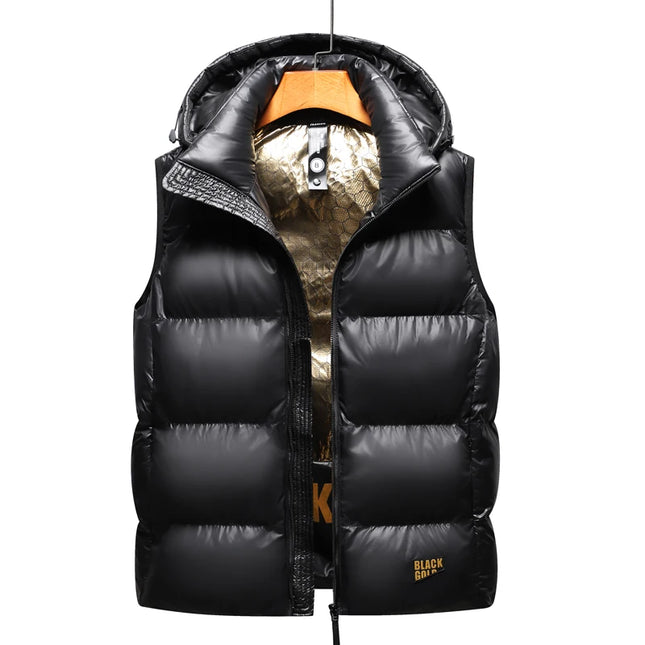 brand Men Vest down waistcoat winter sleeveless jacket men's lightweight waistcoat thick Sleeveless warm Waistcoat Man