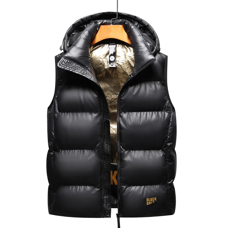 brand Men Vest down waistcoat winter sleeveless jacket men's lightweight waistcoat thick Sleeveless warm Waistcoat Man