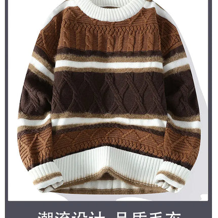 2024 winter new arrival korean style thicken mens warm sweater men fashion sweaters Men's wool pullovers male full size M-3XL