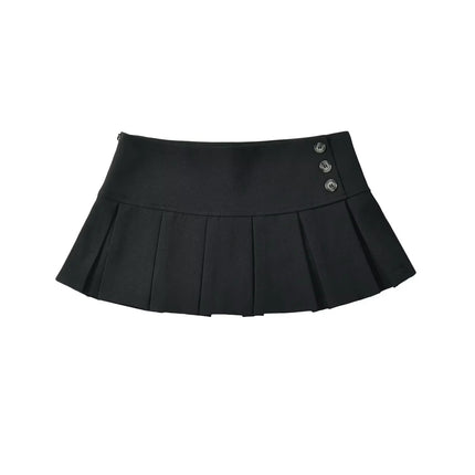 YENKYE Amerikanischer Retro Faltenrock Damen Sommer Sexy Niedriger Taille Rock Cool Girl Y2K Saia