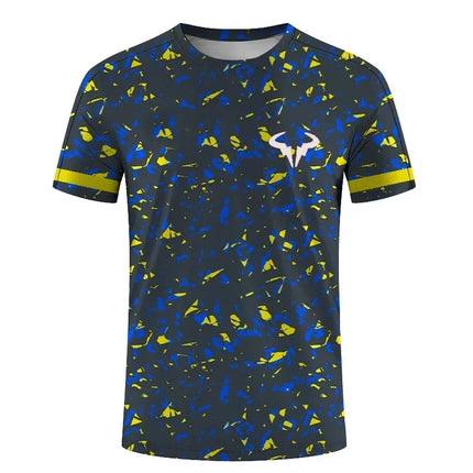 3D Printed Men's and Women's Outdoor Extreme Sports Short Sleeve Round Neck T-Shirt Badminton and Tennis Series