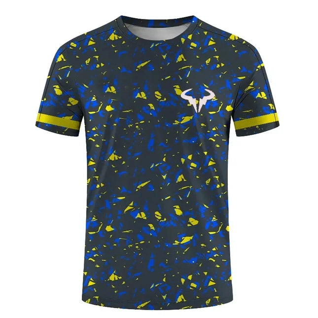 3D Printed Men's and Women's Outdoor Extreme Sports Short Sleeve Round Neck T-Shirt Badminton and Tennis Series