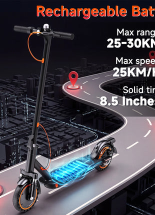 Monopattino Elettrico TODIMART T6 per Adulti, Motore 350W (Picco 500W), Batteria 36V 7.8Ah, Pneumatici Solidi a Nido d'Ape Antiesplosione da 8.5 Pollici, Connessione APP, Pieghevole