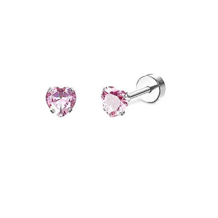2 pz/set In Acciaio Inox Cuore Luna Earbone Della Vite Della Vite Della Sfera Orecchini con perno per Le Donne di Modo Dell'orecchio Trago Cartilagine Body Piercing platinumshop
