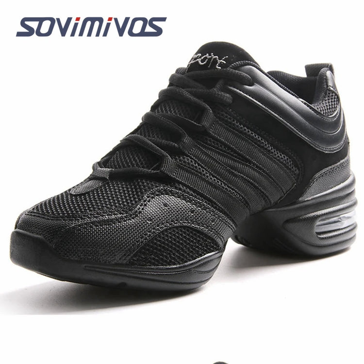 New Soft Outsole Breath Dance Shoes Women Sports Feature Dance Sneakers Jazz Hip Hop Shoes Woman Dancing Shoes Ladies Sneakers