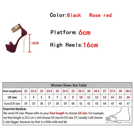 Liyke Fashion Design Metal Ankle Cover Strap Women Sexy 16CM Sandals Platform High Heels Party Club Stripper Pole Dance Shoes PlatiNum
