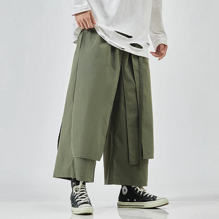 Pantaloni a Gamba Larga da Uomo, Stile Hip Hop, Jogger Casual, Streetwear Maschile, Pantaloni Larghi con Patchwork, Joggers alla Moda Comodi, Pantaloni da Donna