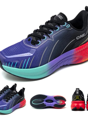 ONEMIX Scarpe da corsa per uomo Allenamento atletico Scarpe da tennis sportive da uomo Scarpe da ginnastica da passeggio resistenti all'usura antiscivolo per esterni PlatiNum