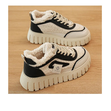 Women's Winter Short Boots 2026 New Style Warmth Sports Cotton Shoes Thickened Fleece Lined High-Top Snow Boots
