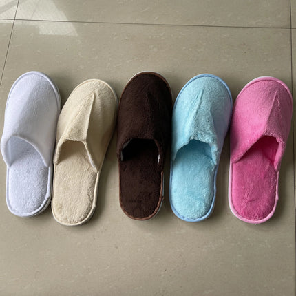 5 pairs/lot men women disposable hotel slippers guest cotton slides home travel SPA slipper hospitality cheap indoor slip-on