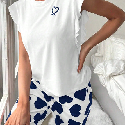 Pigiama estivo Set Pantaloni estivi da donna Set Pijama Pigiama da donna Indumenti da notte Donna che dorme Biancheria intima da notte sexy