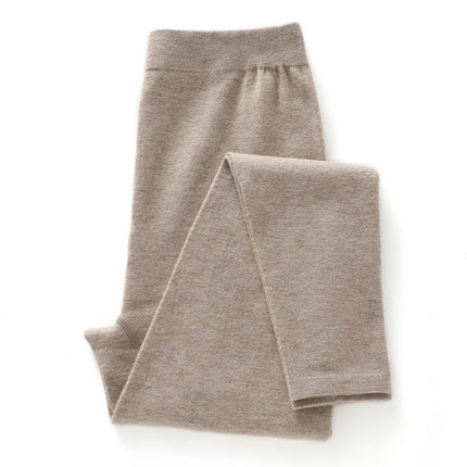 DjzDsm Hot selling new women's wool leggings slim fit and warm autumn and winter knitted women's long Australian wool leggings PlatiNum